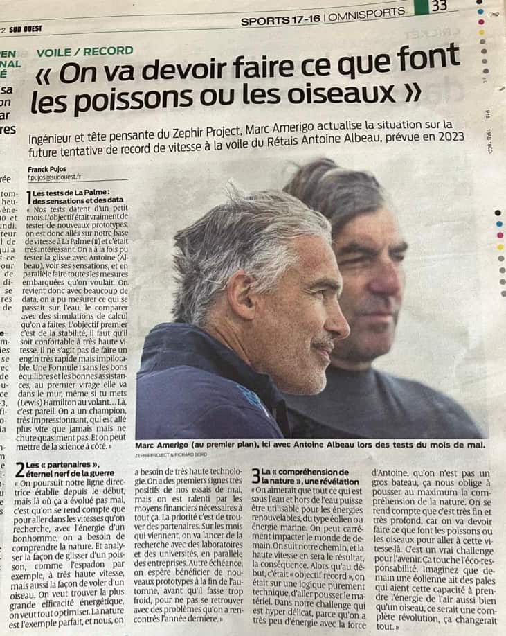 Reportage] Les essais en soufflerie d'Antoine Albeau à Saint-Cyr-L'Ecole,  mardi 8 décembre !