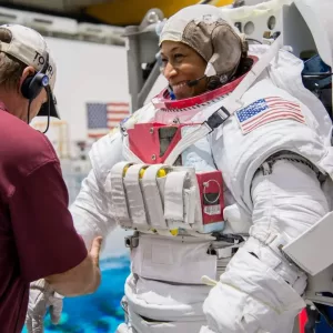 Jeanette Epps NASA Astronaut training for an EVA from the ISS Photo Credit : NASA