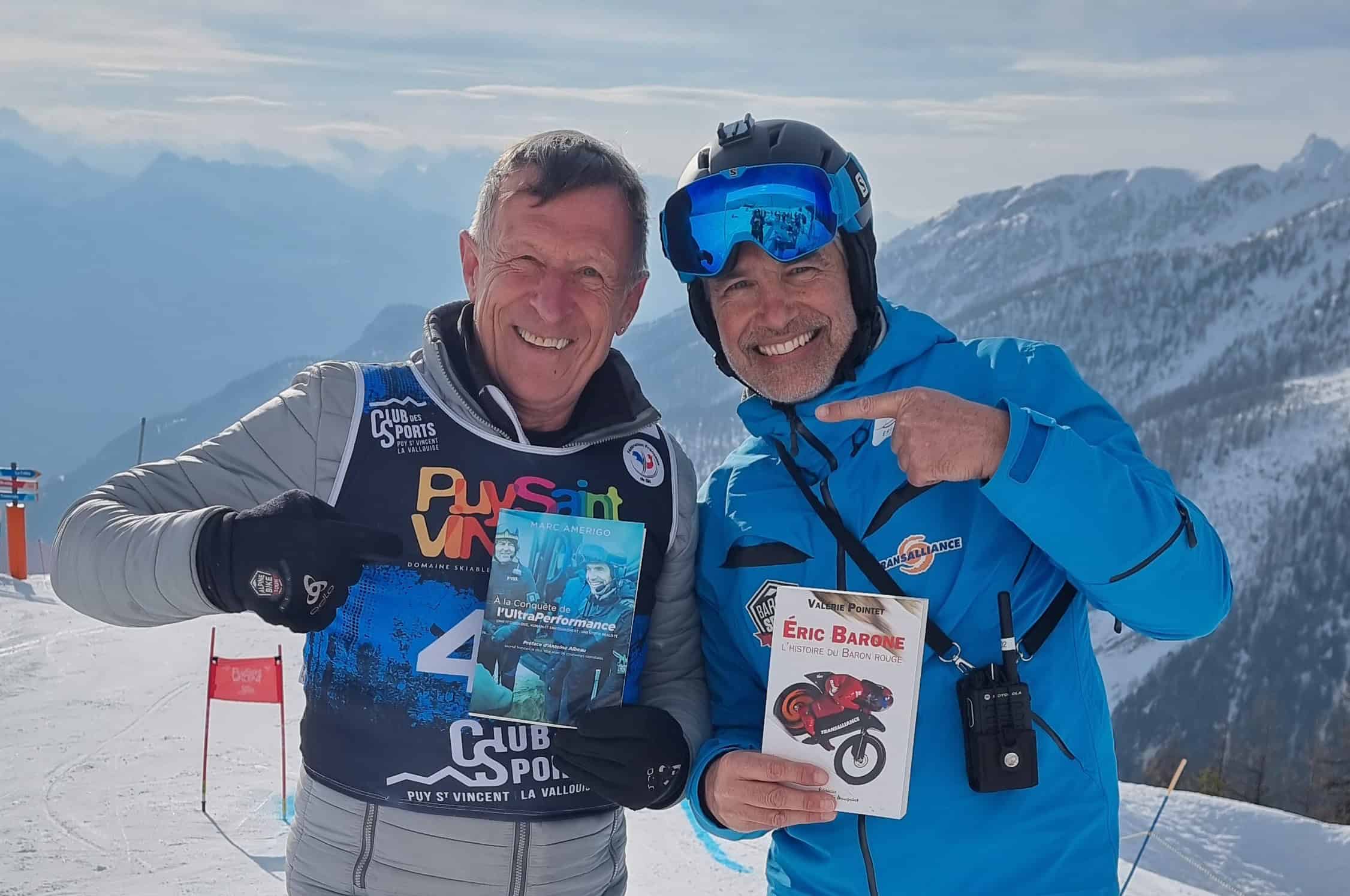 Eric Barone et Marc Amerigo avec leurs livres qui racontent leurs aventures de vie